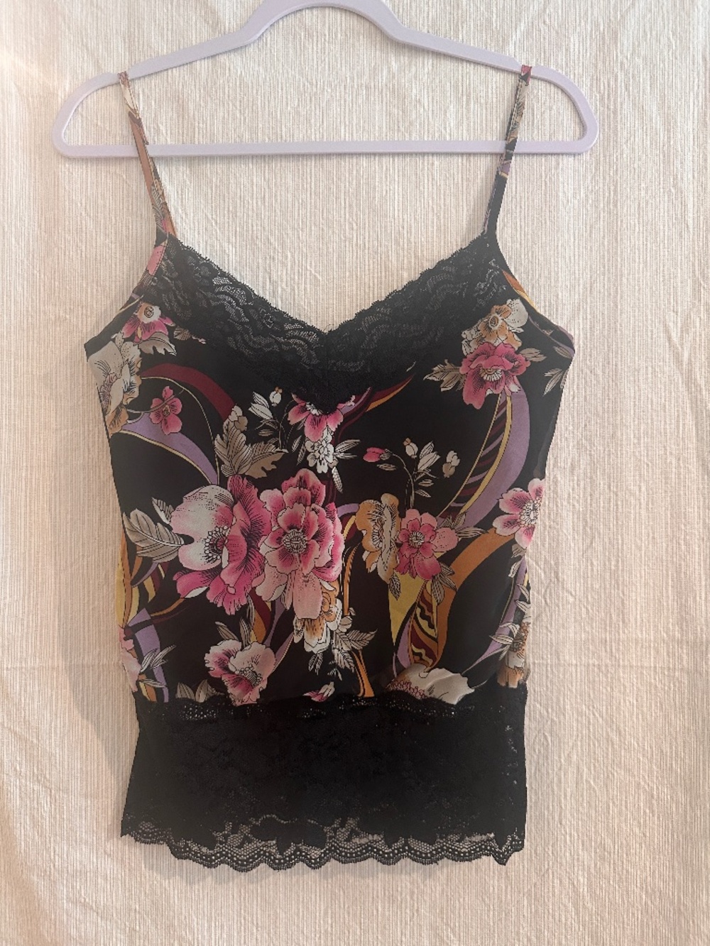 Vintage Y2K Charlotte Russe Floral Lace Cami Small